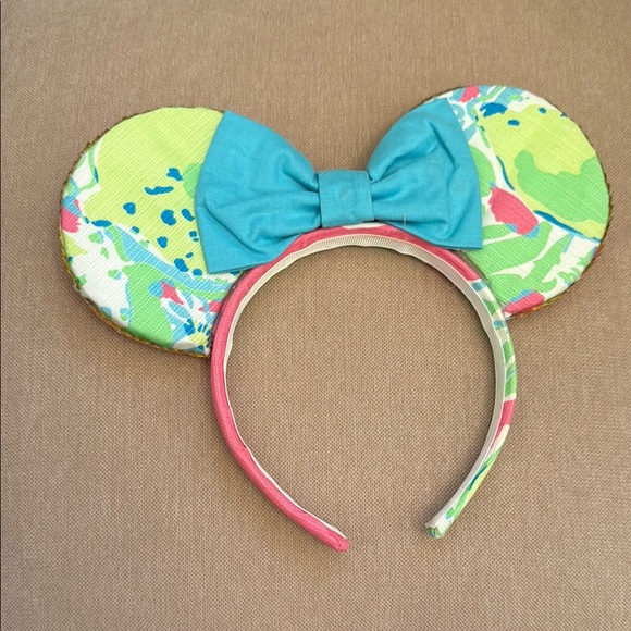 Colorful Mouse Ear Headband with Bow - Picture 1 of 3